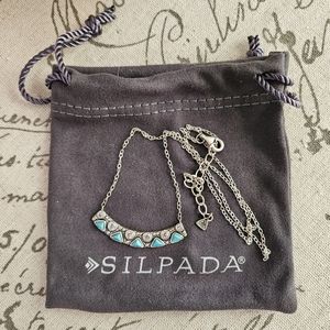Silpada Magnesite Cubic Zirconia Sterling Silver Southwest Spirit Necklace N2849